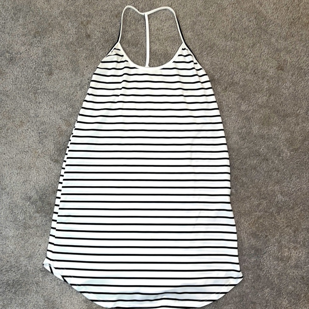 Cute NAUTICAL dress or beach cover up - athletic material - size M - NEVER WORN!